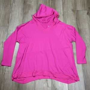 Livi Active Women's Hooded Sweater Size 22 / 24 Pink Long Sleeve Pullover
